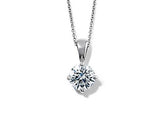 Round Diamond Pendant in Platinum